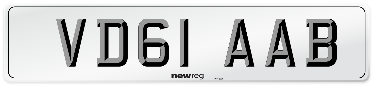 VD61 AAB Number Plate from New Reg